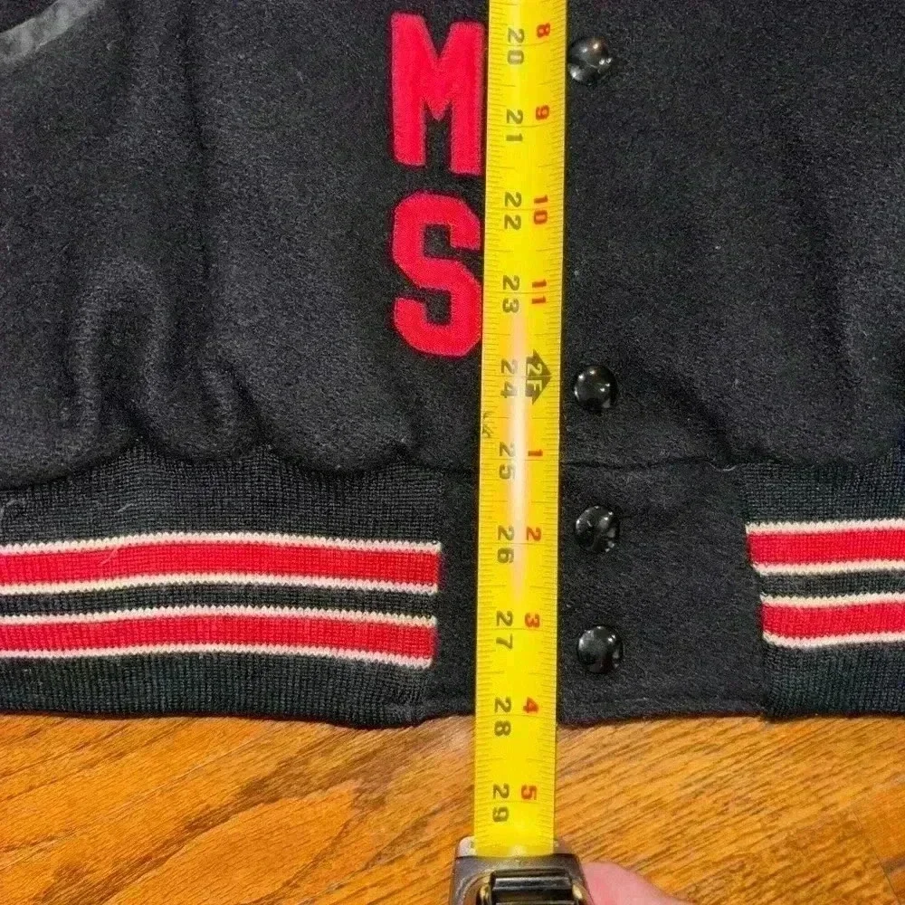 Vintage red and black varsity jacket  90s